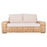 ΚΑΝΑΠΕΣ 2-ΘΕΣΙΟΣ TROPEL HM9809 ΞΥΛΟ MANGO-RATTAN ΦΥΣΙΚΟ-ΛΕΥΚΑ ΜΑΞΙΛΑΡΙΑ 192x88x70-85Υεκ. - Image 3