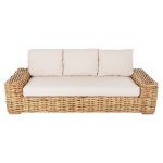 ΚΑΝΑΠΕΣ ΤΡΙΘΕΣΙΟΣ ΕΞ.ΧΩΡΟΥ TROPEL HM9808 ΞΥΛΟ MANGO-RATTAN ΦΥΣΙΚΟ-ΛΕΥΚΑ ΜΑΞΙΛΑΡΙΑ 216x88x85Υεκ - Image 3