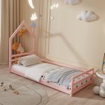 ΚΡΕΒΑΤΙ ΠΑΙΔΙΚΟ HOUSER HM676.06 τ.MONTESSORI ΞΥΛΟ ΠΕΥΚΟ ΡΟΖ- 190x90εκ - Image 2