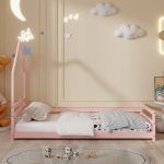 ΚΡΕΒΑΤΙ ΠΑΙΔΙΚΟ HOUSER HM676.06 τ.MONTESSORI ΞΥΛΟ ΠΕΥΚΟ ΡΟΖ- 190x90εκ - Image 4
