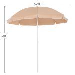 ΟΜΠΡΕΛΑ ΘΑΛΑΣΣΗΣ RANDALL 8 FIBERGLASS ΑΚΤΙΝΕΣ 2.20μ HM6015.04 MOKA - Image 2