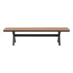 ΠΑΓΚΑΚΙ ΑΛΟΥΜΙΝΙΟΥ TAWNEE HM6040.01 ΑΝΘΡΑΚΙ-POLYWOOD ΚΑΘΙΣΜΑ ΦΥΣΙΚΟ 220x36x44,5Υεκ. - Image 3
