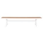 ΠΑΓΚΑΚΙ ΑΛΟΥΜΙΝΙΟΥ TAWNEE HM6040.02 ΛΕΥΚΟ-POLYWOOD ΚΑΘΙΣΜΑ ΦΥΣΙΚΟ 220x36x44,5Υεκ. - Image 3