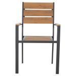 ΠΟΛΥΘΡΟΝΑ ΑΛΟΥΜΙΝΙΟΥ SAGA HM5981.03 ΑΝΘΡΑΚΙ-POLYWOOD ΣΕ ΦΥΣΙΚΟ 55x55x86Υεκ. - Image 3