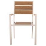 ΠΟΛΥΘΡΟΝΑ ΑΛΟΥΜΙΝΙΟΥ SAGA HM5981.04 ΣΑΜΠΑΝΙ-POLYWOOD ΣΕ ΦΥΣΙΚΟ 55x55x86Υεκ. - Image 3
