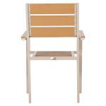 ΠΟΛΥΘΡΟΝΑ ΑΛΟΥΜΙΝΙΟΥ SAGA HM5981.04 ΣΑΜΠΑΝΙ-POLYWOOD ΣΕ ΦΥΣΙΚΟ 55x55x86Υεκ. - Image 6