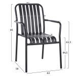 ΠΟΛΥΘΡΟΝΑ ΑΛΟΥΜΙΝΙΟΥ RACHEL HM6088.10 ΑΝΘΡΑΚΙ 63x58x85Υεκ. - Image 2
