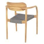 ΠΟΛΥΘΡΟΝΑ OSLO HM9636.08 ΞΥΛΟ TEAK ΦΥΣΙΚΟ & ΣΧΟΙΝΙ--B’ΔΙΑΛΟΓΗΣ 55x54x80Yεκ. - Image 5