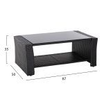 ΣΑΛΟΝΙ ΕΞ.ΧΩΡΟΥ 4ΤΜΧ THORE HM5978 ΣΥΝΘ. RATTAN ΜΑΥΡΟ-ΜΠΕΖ ΜΑΞΙΛΑΡΙΑ - Image 4