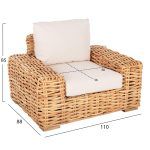 ΣΕΤ ΣΑΛΟΝΙ 4ΤΜΧ TROPEL HM11940 ΦΥΣΙΚΟ RATTAN-2ΘΕΣΙΟΣ ΚΑΝΑΠΕΣ-2 ΠΟΛΥΘΡΟΝΕΣ-ΤΡΑΠΕΖΙ - Image 3