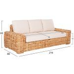 ΣΕΤ ΣΑΛΟΝΙ ΕΞ.ΧΩΡΟΥ TROPEL HM11941 3ΤΜΧ ΦΥΣΙΚΟ RATTAN-ΛΕΥΚΑ ΜΑΞΙΛΑΡΙΑ - Image 2