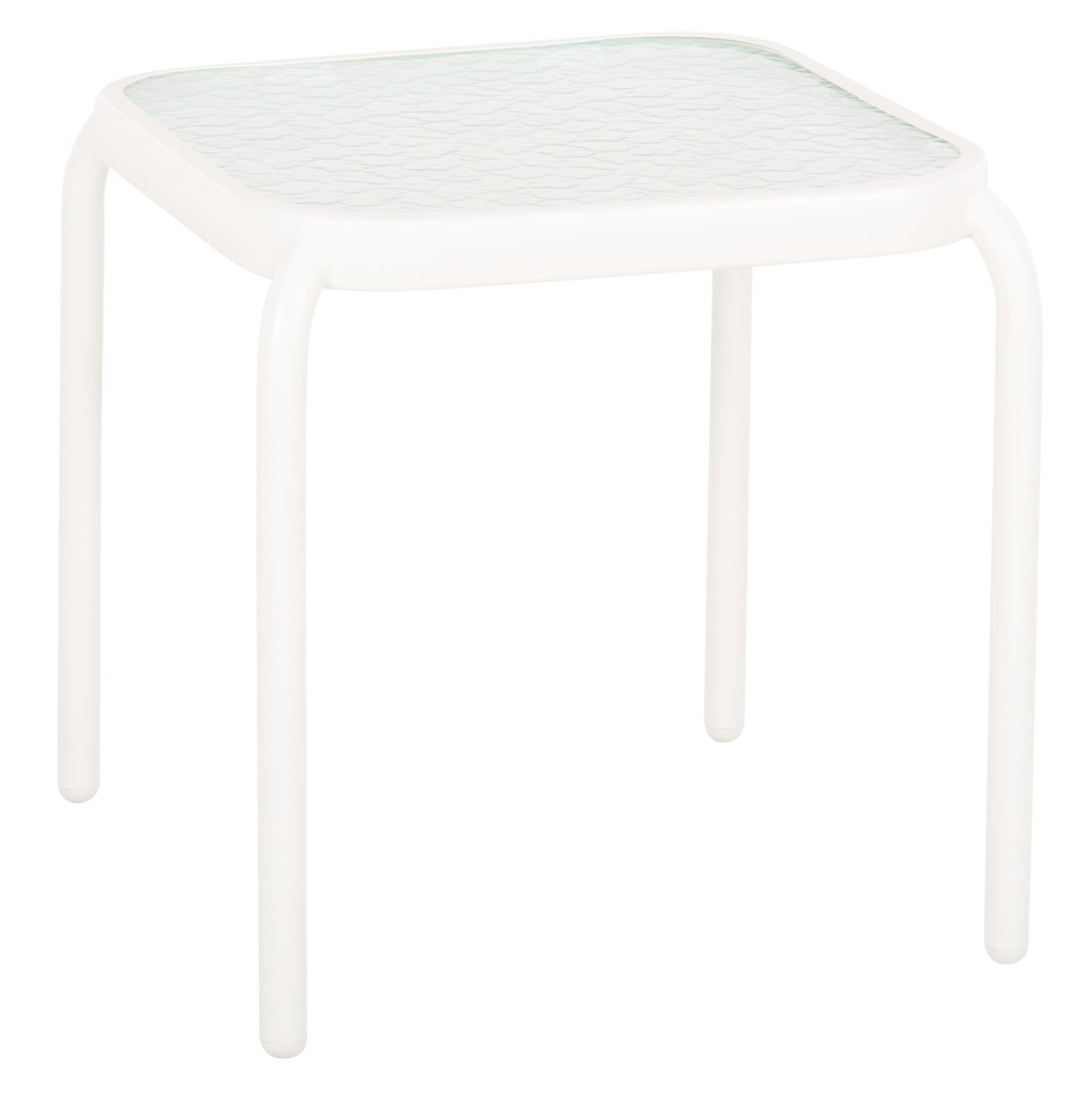 trapezaki-exchoroy-tetragono-fb9597502-l ΤΡΑΠΕΖΑΚΙ ΕΞ.ΧΩΡΟΥ ΤΕΤΡΑΓΩΝΟ DIDO HM5975.02 ΛΕΥΚΟ ΜΕΤΑΛΛΟ-ΓΥΑΛΙ 40x40x40Υεκ - Image 1