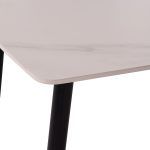 ΤΡΑΠΕΖΙ RAVEN HM9854.01 ΚΕΡΑΜΙΚΟ TOP ΜΑΤ ΛΕΥΚΟ ΜΑΡΜΑΡΟ-ΜΑΥΡΟ ΜΕΤΑΛΛΟ 120x70x73Υεκ. - Image 6