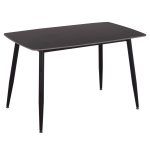 ΤΡΑΠΕΖΙ RAVEN HM9854.02 ΚΕΡΑΜΙΚΟ TOP ΜΑΥΡΟ ΜΑΡΜΑΡΟ-ΜΑΥΡΟ ΜΕΤΑΛΛΟ 120x70x73Υεκ.