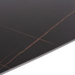 ΤΡΑΠΕΖΙ RAVEN HM9854.02 ΚΕΡΑΜΙΚΟ TOP ΜΑΥΡΟ ΜΑΡΜΑΡΟ-ΜΑΥΡΟ ΜΕΤΑΛΛΟ 120x70x73Υεκ. - Image 6