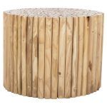 ΤΡΑΠΕΖΙ ΣΑΛΟΝΙΟΥ ΣΤΡΟΓΓΥΛΟ COOTER HM9864 ΚΛΑΔΙΑ TEAK-ΦΥΣΙΚΟ Φ60,5x46Υεκ. - Image 4