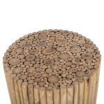 ΤΡΑΠΕΖΙ ΣΑΛΟΝΙΟΥ ΣΤΡΟΓΓΥΛΟ COOTER HM9864 ΚΛΑΔΙΑ TEAK-ΦΥΣΙΚΟ Φ60,5x46Υεκ. - Image 5