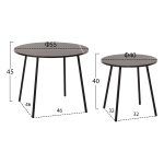 ΤΡΑΠΕΖΙΑ ΣΑΛΟΝΙΟΥ 2ΤΜΧ CUPPER HM9878.13 ΜΕΛΑΜΙΝΗ ΜΑΥΡΟ ΜΑΡΜΑΡΟ-ΜΑΥΡΟ ΜΕΤΑΛΛΟ - Image 2