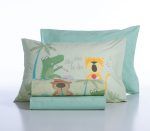 Σετ Σεντόνια Μονά Παιδικά 170×260 Nef Nef Jungle Music Green - Image 5