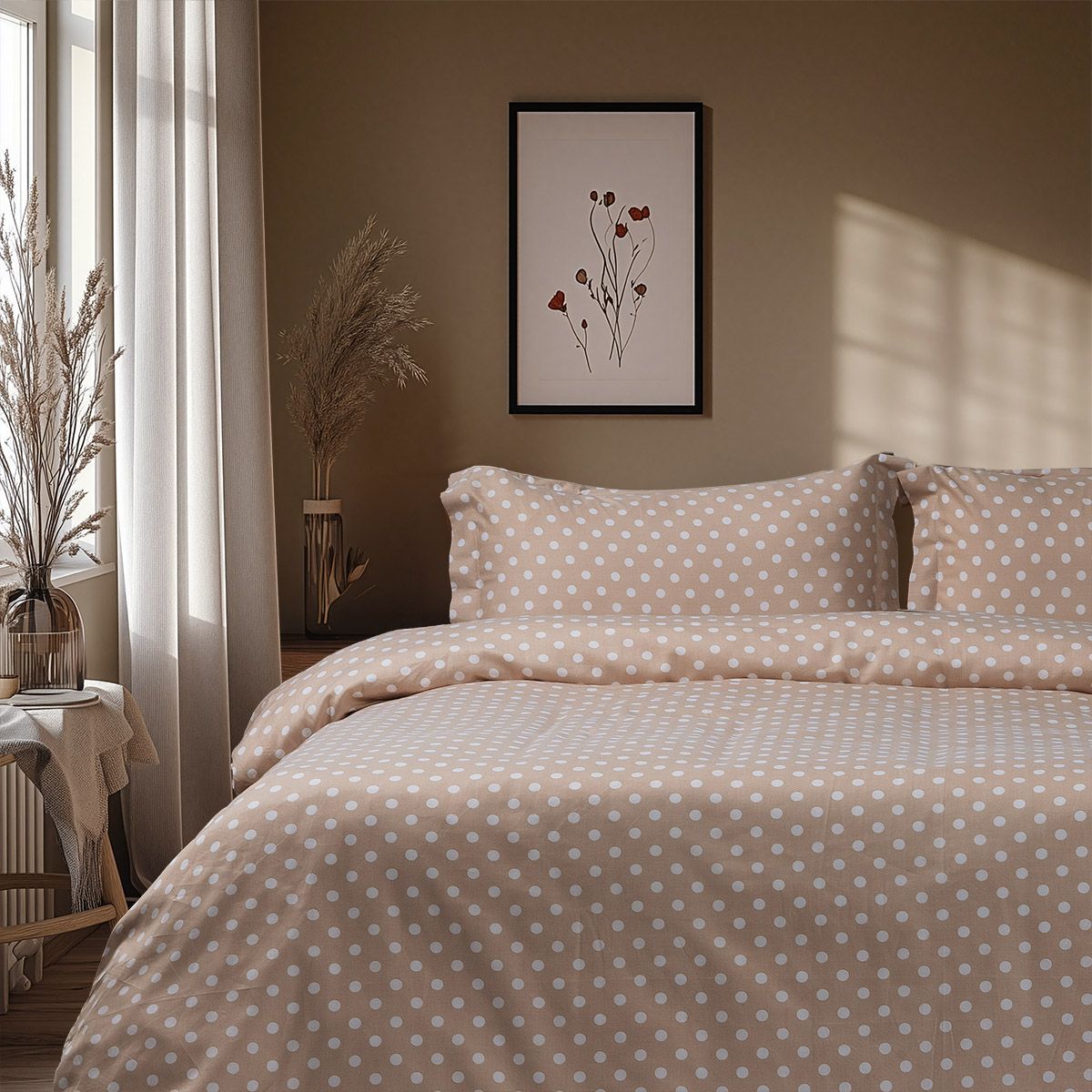 10101_Beige Beauty Home Σετ παπλωματοθήκη μονή Art 10101 Fancy 170×250 Μπεζ - Image 1