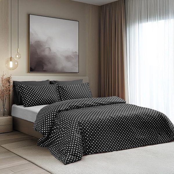 Beauty Home Σετ σεντόνια υπέρδιπλα Art 10101 Fancy 240x260 Μαύρο
