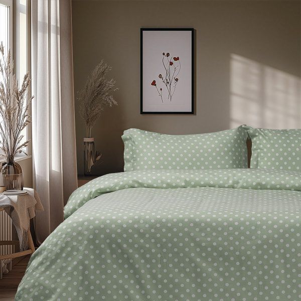 Beauty Home Σετ σεντόνια διπλά Art 10101 Fancy 200x260 Μέντα