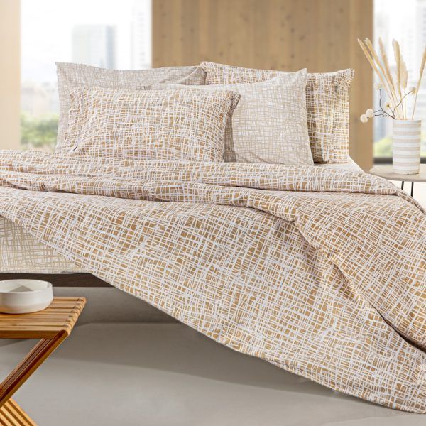 Σετ Σεντόνια Ημίδιπλα 180×265 Guy Laroche Code Caramel