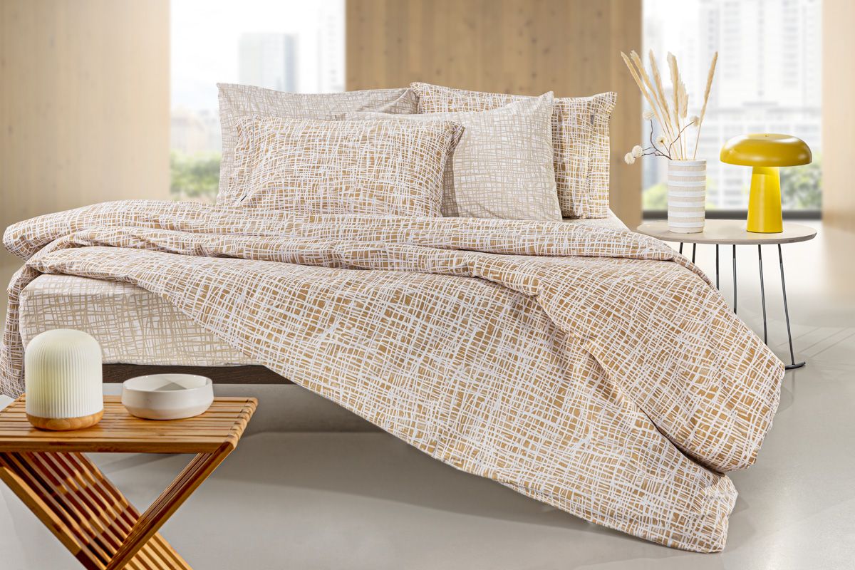 1110092126032 Σετ Σεντόνια King Size 270×265 Guy Laroche Code Caramel - Image 1