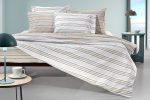 Σετ Σεντόνια Υπέρδιπλα 240x265 Guy Laroche Pinstripe Natural