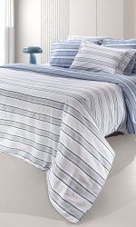 Σετ Σεντόνια Υπέρδιπλα 240x265 Guy Laroche Pinstripe Denim