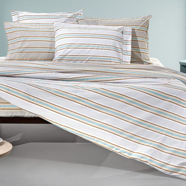 Σετ Σεντόνια King Size 270×265 Guy Laroche Pinstripe Natural