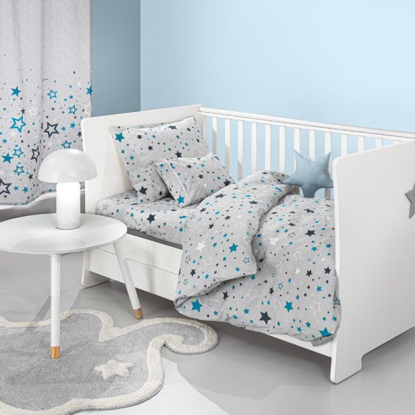Σετ Σεντόνια Κούνιας 115×170 Guy Laroche Starland Silver