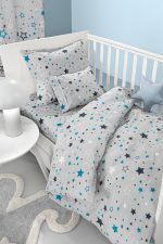 Σετ Σεντόνια Κούνιας 115×170 Guy Laroche Starland Silver - Image 2