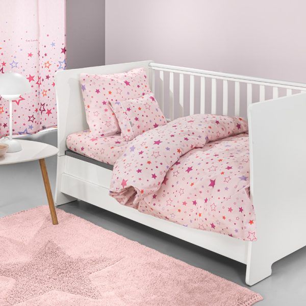 Σετ Σεντόνια Κούνιας 115×170 Guy Laroche Starland Pink