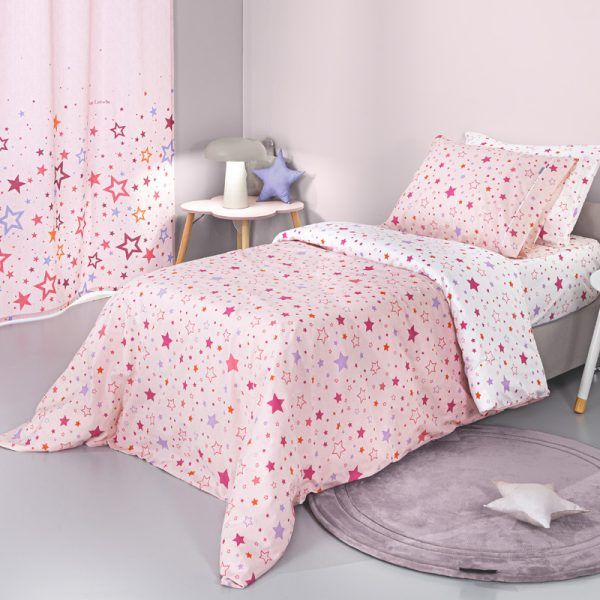 Σετ Σεντόνια Μονά Με Λάστιχο 100x200+28 Guy Laroche Starland Pink
