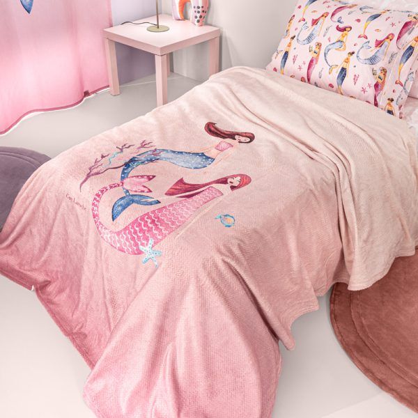 Κουβέρτα Fleece Ultra Soft Μονή 160×220 Guy Laroche Merida Pink