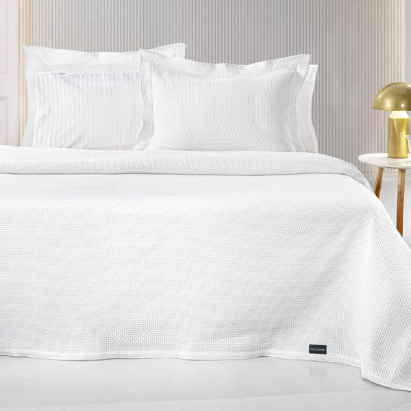 Κάλυμμα Κρεβατιού Υπέρδιπλο 245×260 Guy Laroche Slalom White