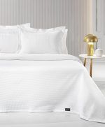 Κάλυμμα Κρεβατιού Υπέρδιπλο 245×260 Guy Laroche Slalom White - Image 2