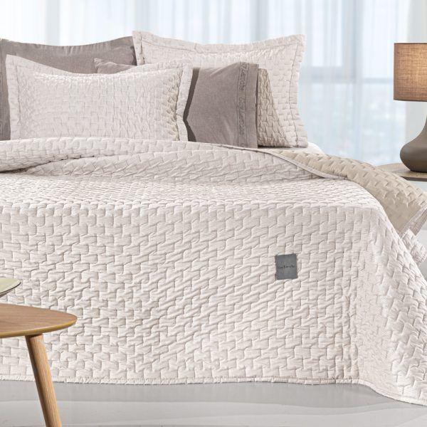 Σετ Κουβερλί 2 Τεμαχίων Υπέρδιπλο 220×240 Guy Laroche Arden Natural