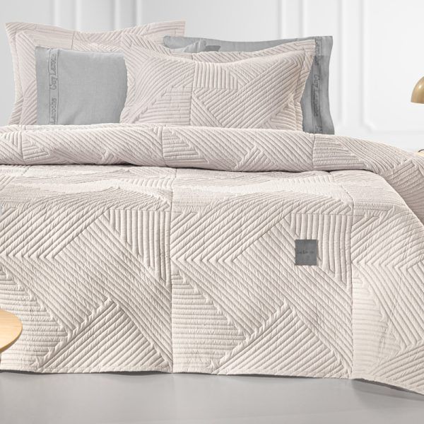 Σετ Κουβερλί King Size 2 Τεμαχίων 240×250 Guy Laroche Ziana Natural