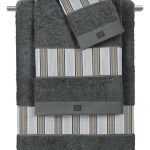 Σετ Πετσέτες 3 Τεμαχίων Guy Laroche Pinstripe Grey-Anthrarcite