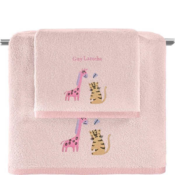 Σετ Πετσέτες Παιδικές 2 Τεμαχίων Guy Laroche Jungle Pink