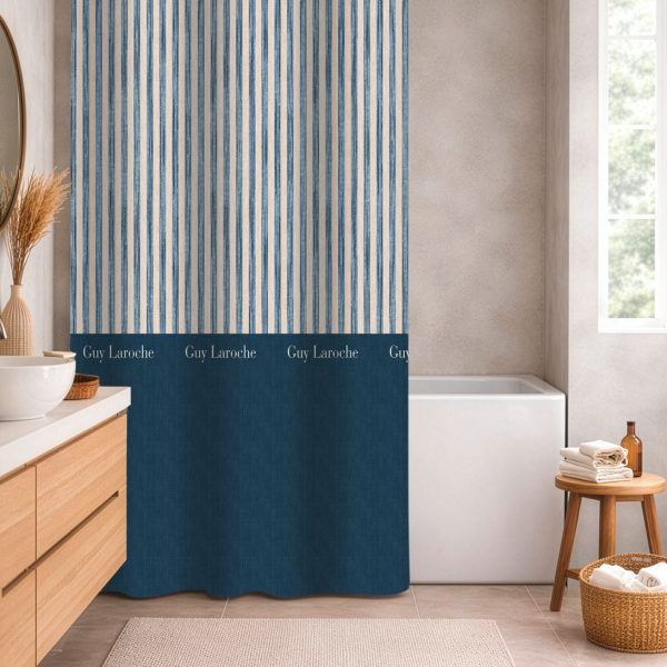 Κουρτίνα Μπάνιου 240×185 Αδιάβροχη Guy Laroche Avene Denim