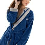 Μπουρνούζι Μακρύ Με Κουκούλα Guy Laroche Monogram Marine