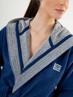Μπουρνούζι Μακρύ Με Κουκούλα Guy Laroche Monogram Marine - Image 2