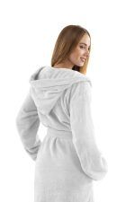 Μπουρνούζι Μακρύ Με Κουκούλα Guy Laroche Casual White - Image 4