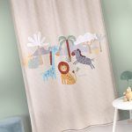 Παιδική Κουρτίνα Με Τρέσα 150×270 Guy Laroche Jungle Natural