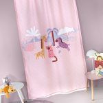 Παιδική Κουρτίνα Με Τρέσα 150×270 Guy Laroche Jungle Pink