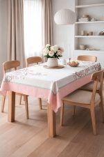 Αλέκιαστο Τραπεζομάντηλο 145×180 Saint Clair 26 Pink