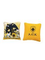 Διακοσμητική μαξιλαροθήκη 43x43 AEK Κίτρινο Palamaiki